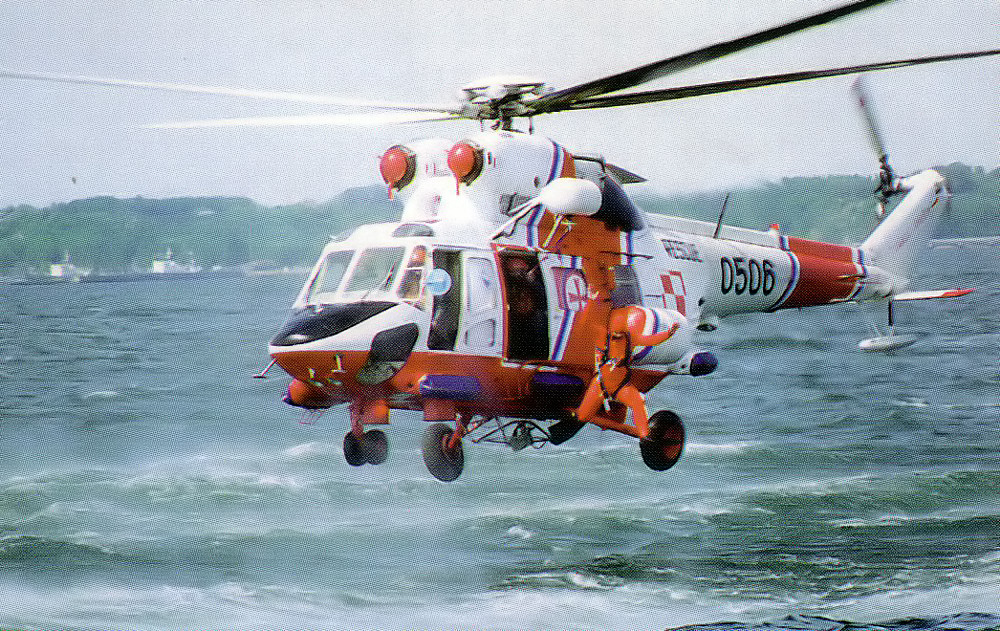 Polish navy helicopter W-3 as air ambulance, search and rescue