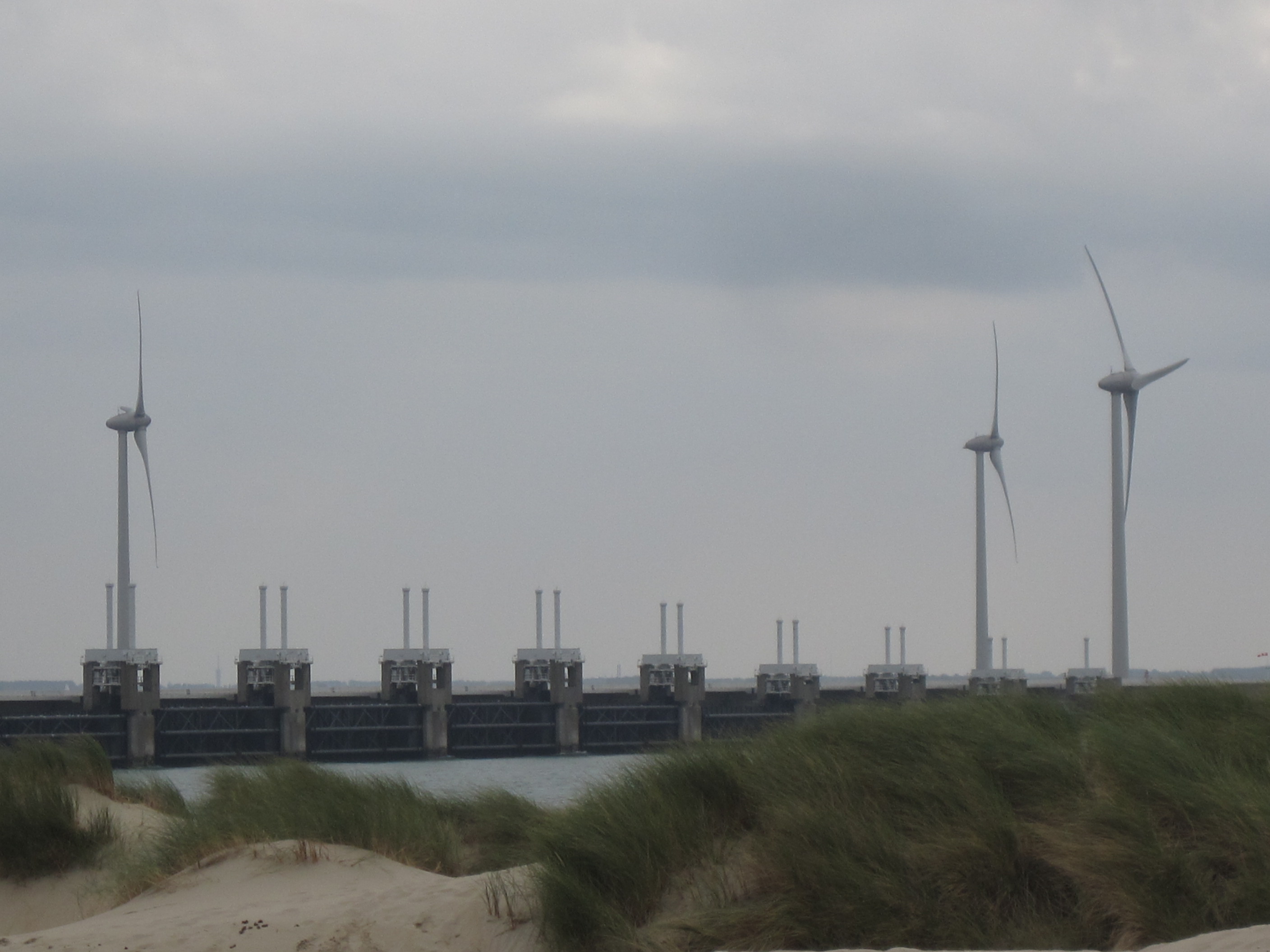 Eastern Scheldt storm surge barrier near Westenschouwen, the Netherlands