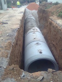 Expansion of the stormwater sewer network in Oropos, Greece